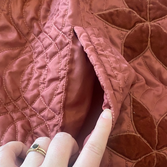 NWT Free people Quinn quilted jacket. Size XL mauve maroon - Picture 3 of 12